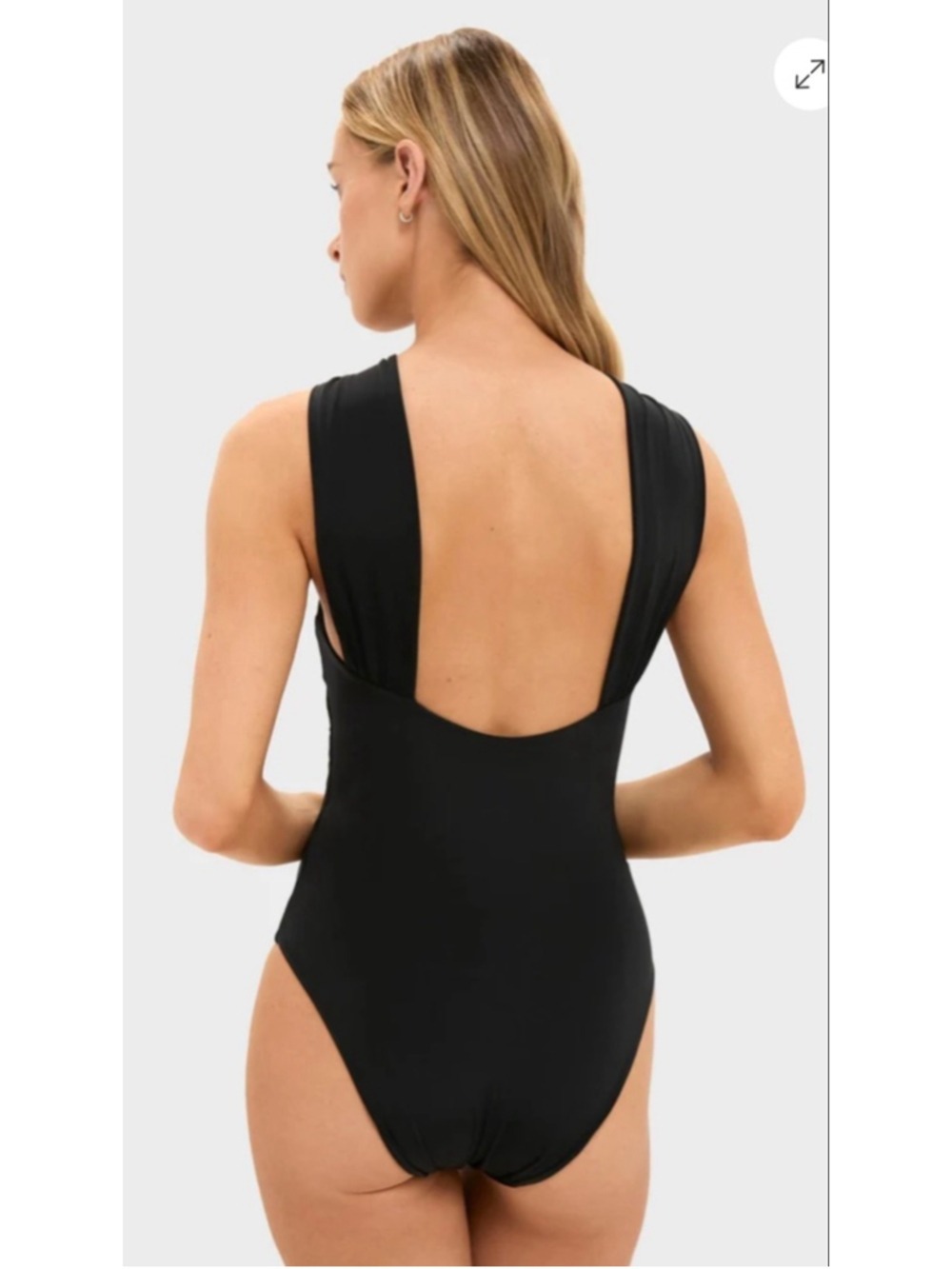 Nwt Maygel Coronel Black Sole One Piece Swimsuit One Size S/M/L — image 6 of 8